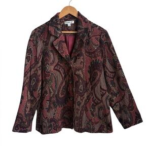 Coldwater Creek Paisley Tapestry Jacket Blazer – Size 1X